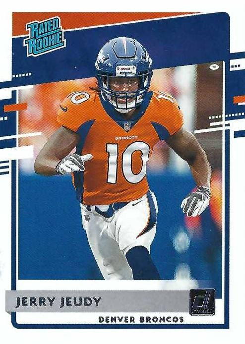 ItsMeMeatballs's tweet photo. @RattlePokemon Hm. On this Jerry Jeudy one, looks like it is printed over the front of a 2020 Panini Donruss card. https://t.co/DbmE7EyYiL