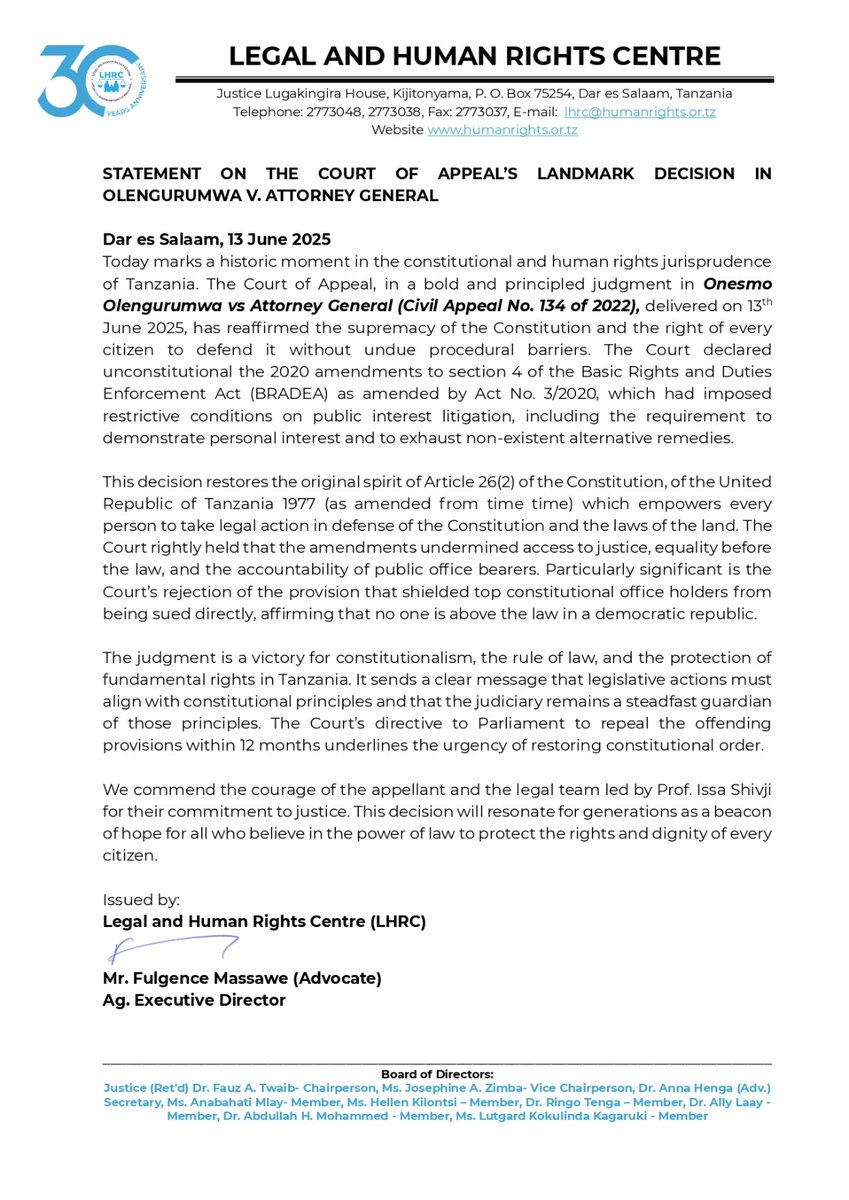 Historic Ruling by the Court of Appeal declaring Section 4 of the Basic Rights and Duties Enforcement Act as amended by Act No.3/2020 unconstitutional. It is a win to acess to justice actors.