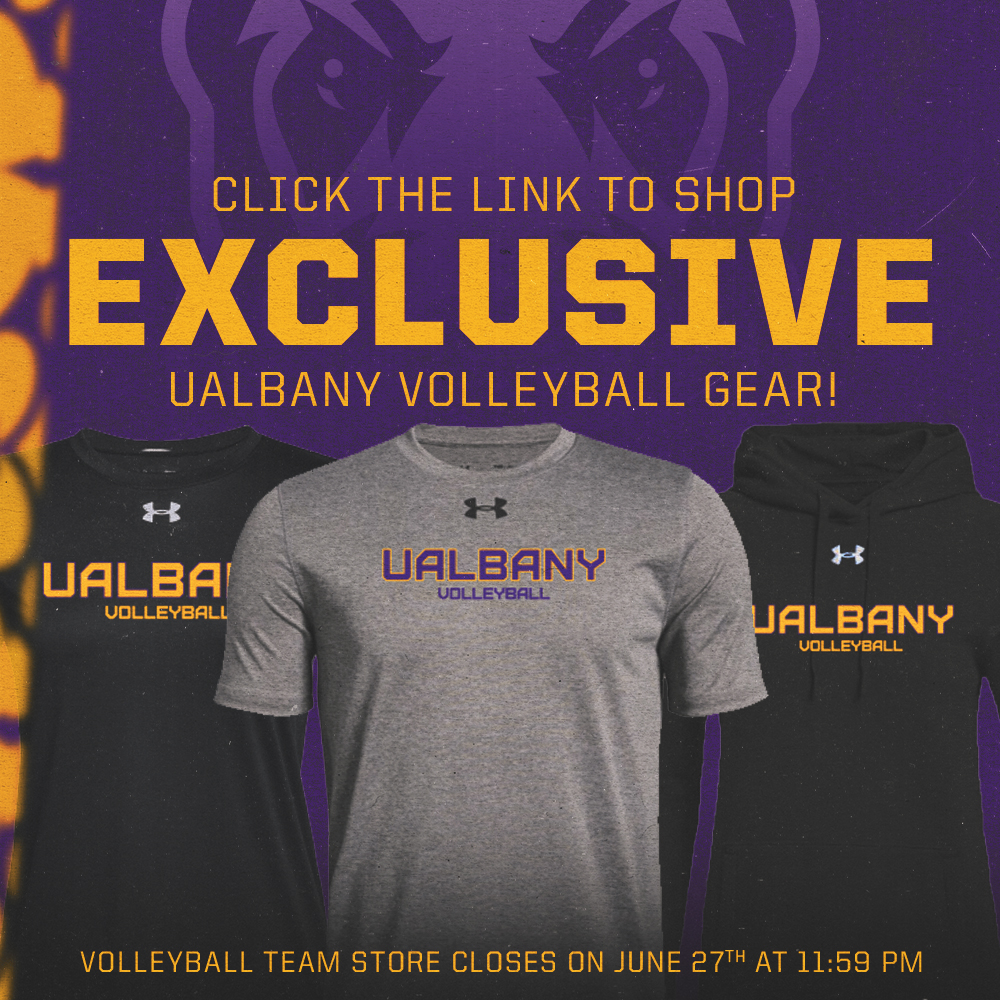 The first mark of a new season is here!

Get your UAlbany volleyball gear today 👚

bit.ly/43H4lzf

#UAUKNOW // #AEVB