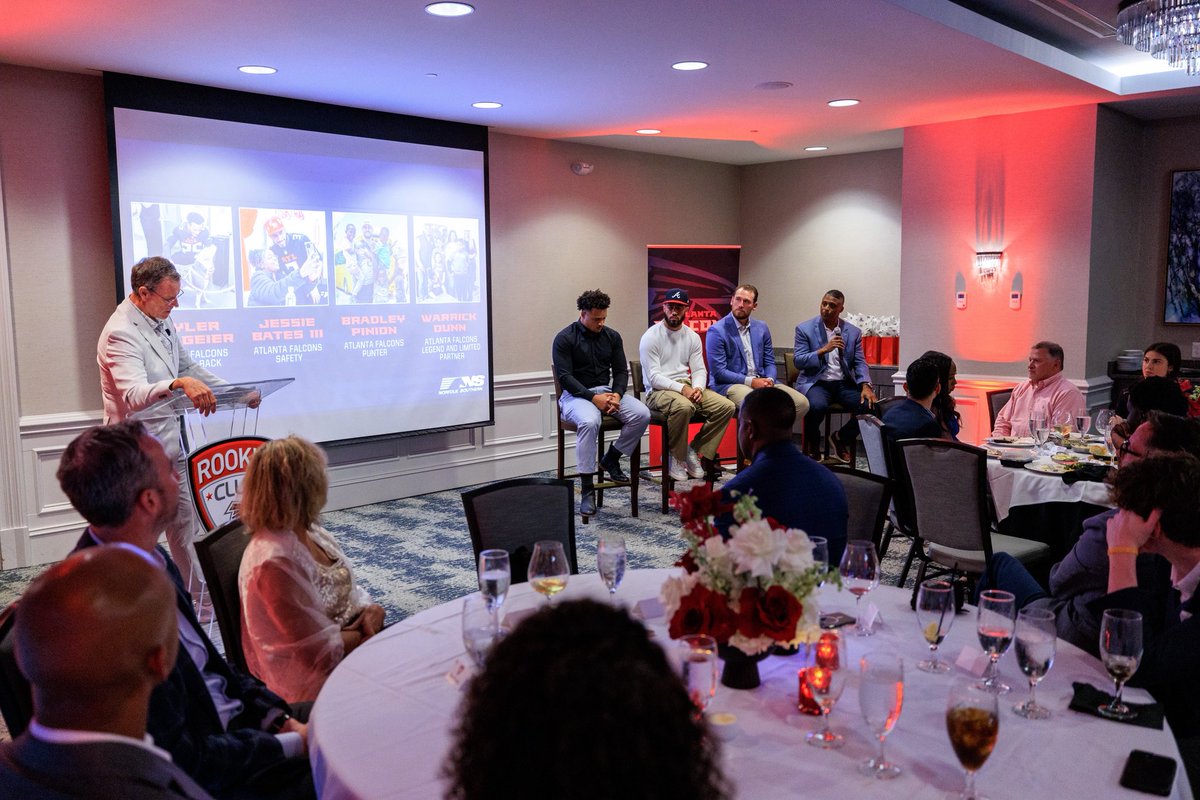 FalconsCR's tweet image. An unforgettable night at the Atlanta Falcons Rookie Club Dinner presented by Norfolk Southern!
We officially welcomed the 2025 Rookie class as they kicked off their journey with a powerful evening focused on community impact.
Special thanks to our community partners, current…