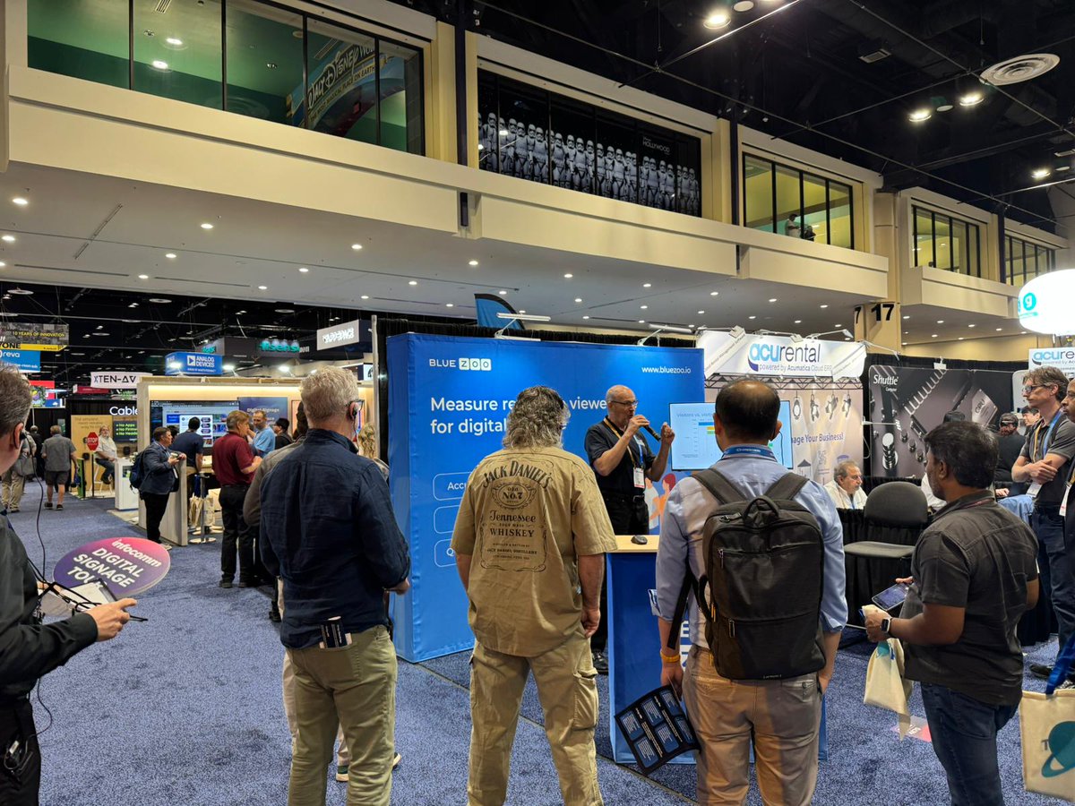 What a fantastic time we’ve had at InfoComm 2025 so far! 🎉

👋 There’s still time! Stop by the BlueZoo booth today for the final day of the exhibit. 

📍Booth #4870
 📸 Featuring: Bill Evans, Mohamed Ghalayini

#InfoComm #DOOH #DigitalSignage #AudienceMeasurement #BlueZoo