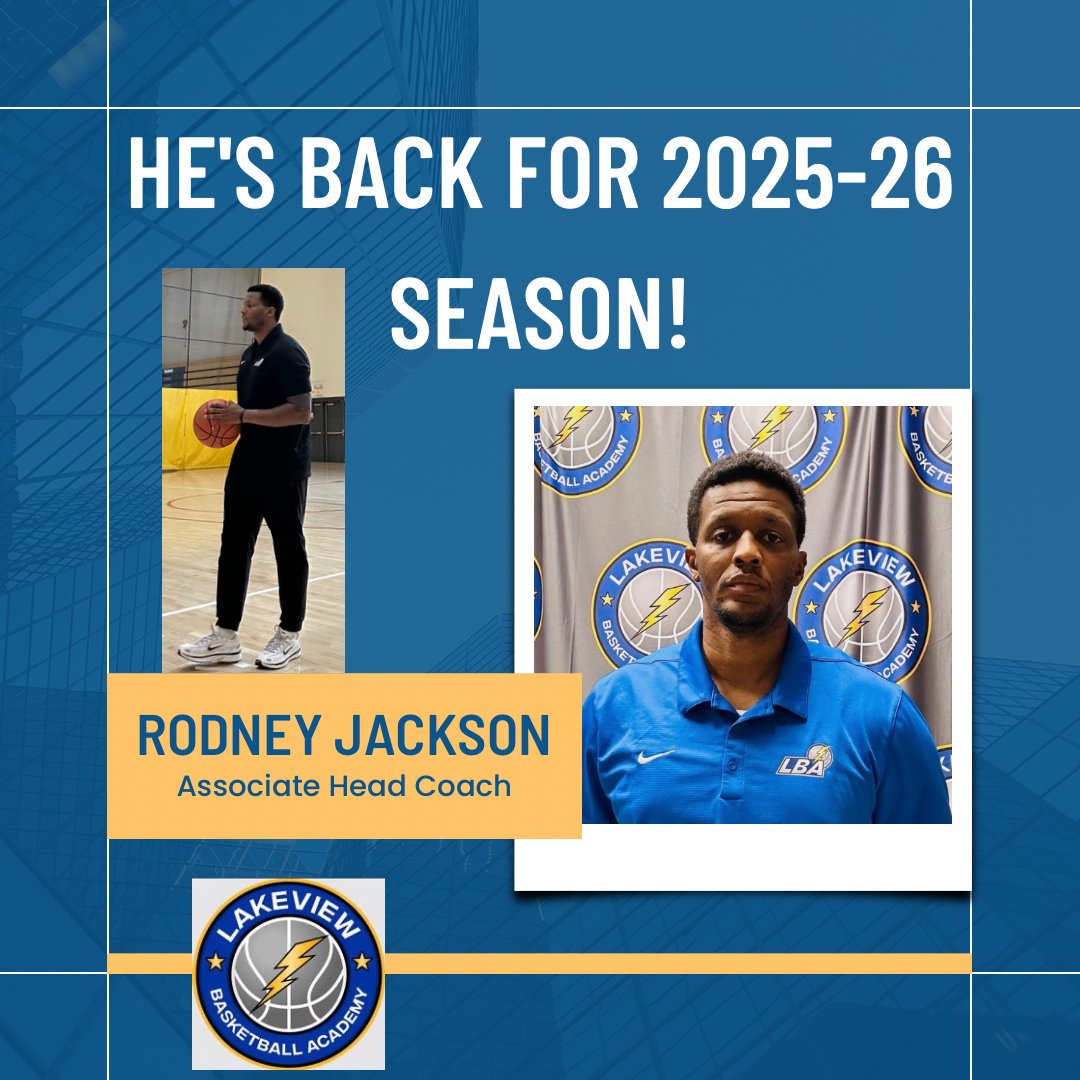 🚨 Exciting News! 🚨
We’re thrilled to announce that Coach Rodney Jackson <a href="/RodneyJ69596058/">Rodney Jackson</a> is returning to Lakeview Basketball Academy for the upcoming season — stepping into an expanded role as Associate Head Coach! 🏀🔥Welcome back, Coach Jackson! Let’s get to work! 💪 #LBA