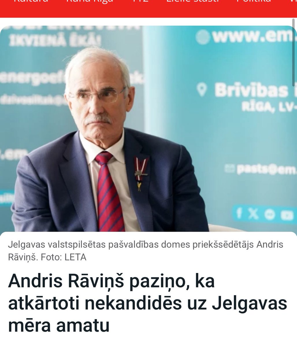anshels's tweet photo. Vai tiešām tas notiek? Rāviņš vairs nebūs Jelgavas mērs? https://t.co/kkmX1mWzzM
