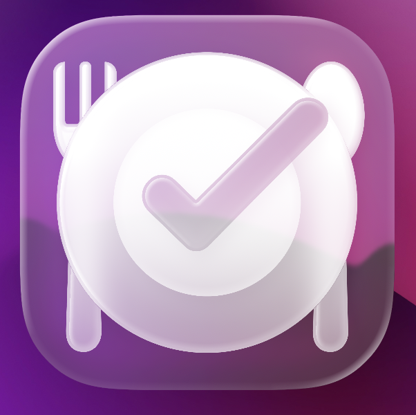 Playing around with creating a Liquid Glass (iOS 26) icon for Safe Plate. Am I doing this right? Feel like the white is a bit too much, but not entirely sure yet. What do you think?