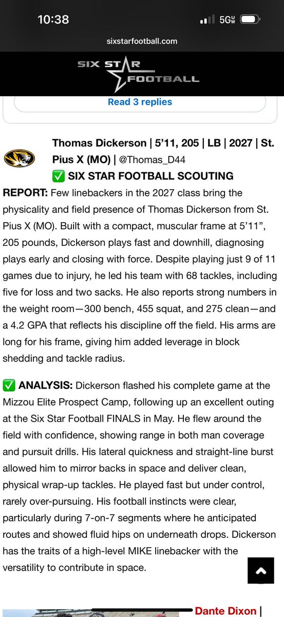 Thomas Dickerson (@thomas_d44) on Twitter photo Thank you <a href="/sixstarfootball/">Six Star Football | PLUS+</a> for the write up! <a href="/FootballSpx/">SPX_Football</a> <a href="/elee_doubleace/">Elijah Lee</a> <a href="/bvanhauen1/">Coach Van Hauen ✝️</a> <a href="/Coach_Simone73/">Anthony Simone</a> Thank you <a href="/sixstarfootball/">Six Star Football | PLUS+</a> for the write up! <a href="/FootballSpx/">SPX_Football</a> <a href="/elee_doubleace/">Elijah Lee</a> <a href="/bvanhauen1/">Coach Van Hauen ✝️</a> <a href="/Coach_Simone73/">Anthony Simone</a>