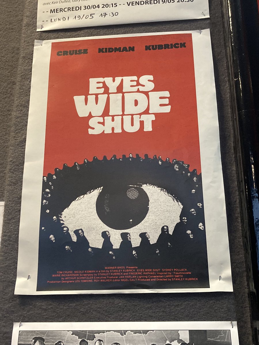 Le Cinématographe. Una antigua capilla carmelita en Nantes que en 1908 ya fue sala de cine. 117 años después un ciclo sobre Stanley Kubrick me lleva a revisitar “La chaqueta metálica” (1987). Aviso: con “Eyes Wide Shut” (1999), ya nada me sacará de aquí.
#EstanciaDeInvestigación