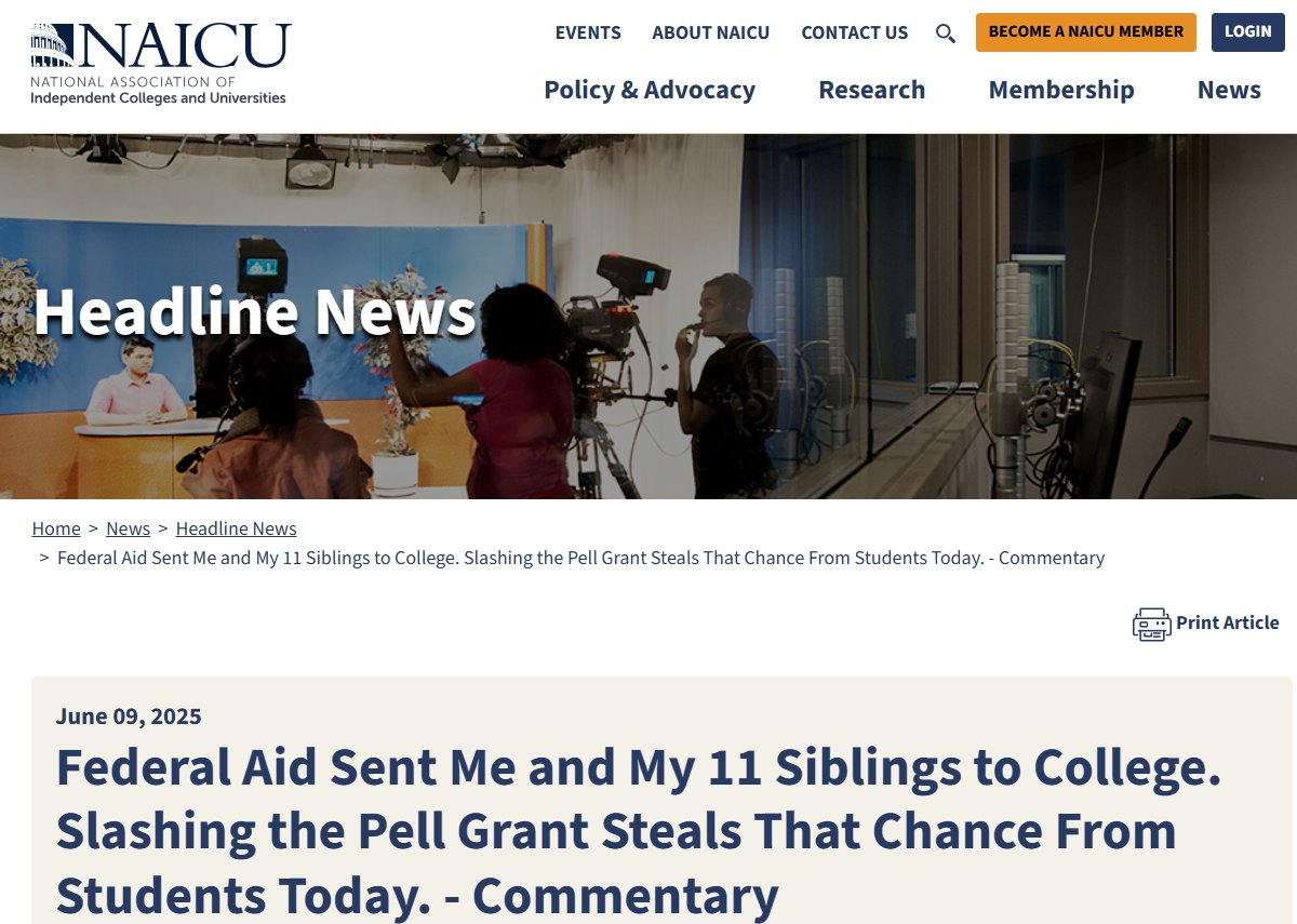 AICUP's tweet photo. Thanks @NAICUtweets for posting AICUP president Tom Foley’s passionate defense of the Pell Grant for students.
👉 https://t.co/MxmefGxlgx
🎓
#NAICU #AICUP #SaveStudentAid #Pell #PellGrant #SavePell #DoublePell #Pennsylvania #College #University https://t.co/O7fLh2Qwxe