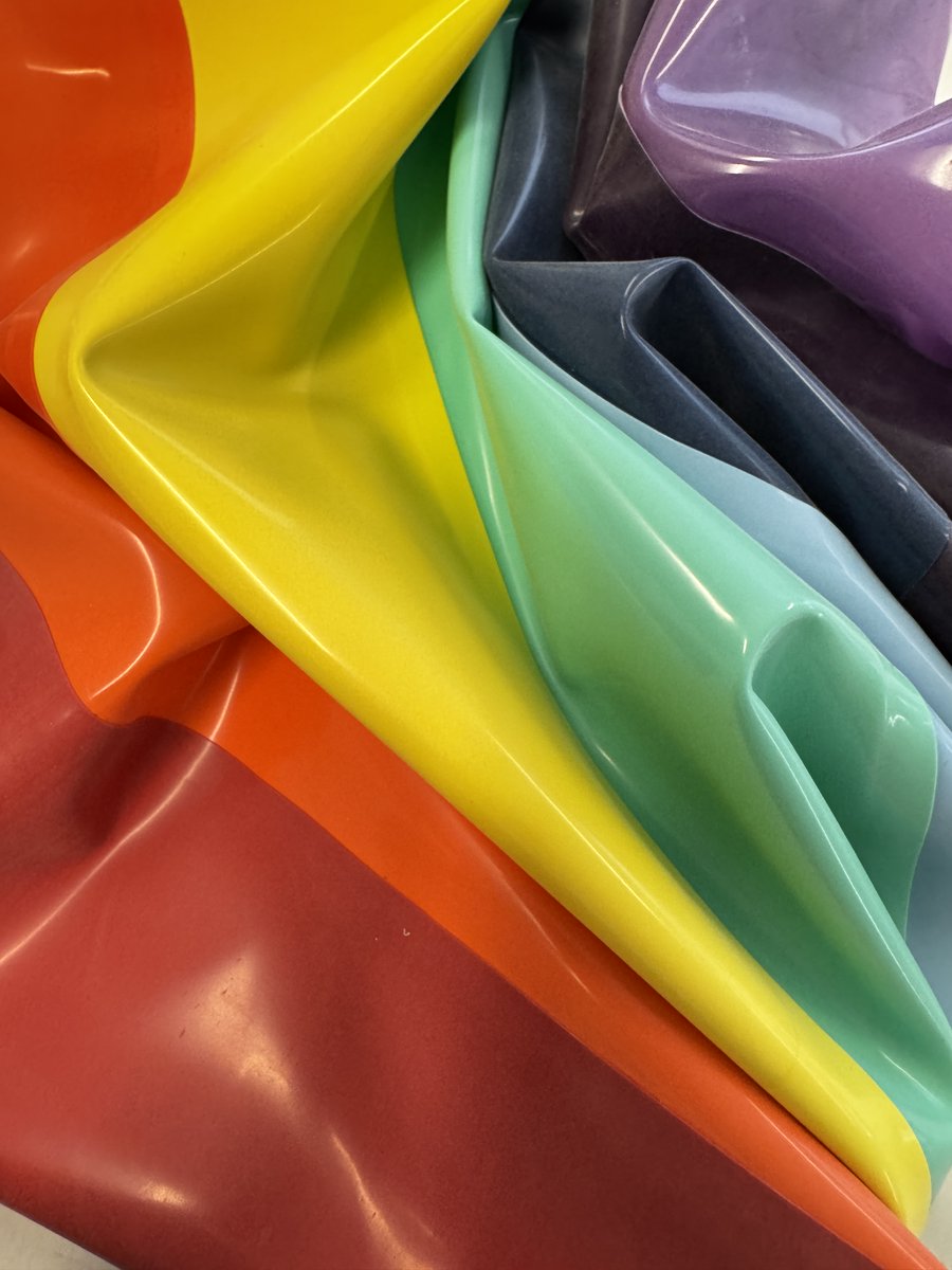 CatalystLatex's tweet photo. Craft starts here. Every colour, every cut, built from gloss.
#CatalystLatex #LatexFashion #LatexRainbow
#BespokeDesign #HandcraftedLatex #CatalystStudio
#LatexCouture #MaterialsMatter #LatexStudio
#PrideProcess https://t.co/cM9BWvH8cW