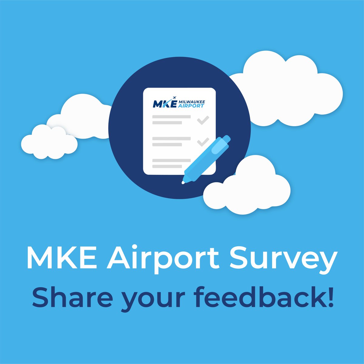 MKE is working on a special project to determine the value of the MKE Airport brand and what it means to our community. ✈ We'd love to hear from you! Please share your opinions with us by completing this brief survey: repdata.decipherinc.com/survey/selfser…?