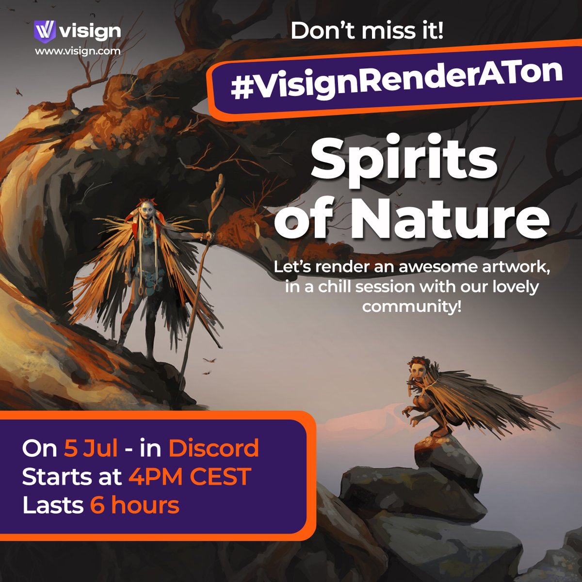 #VisignSketchATon was amazing – so here comes 🔥#VisignRenderATon 🔥! Join us 5 Jul at 4PM CEST. We’ll polish and render our sketches – no pressure, just the chance to create together.
Open to all, so bring your friends: discord.gg/Nt9BW7h4ZY
#visignacademy #artcommunity