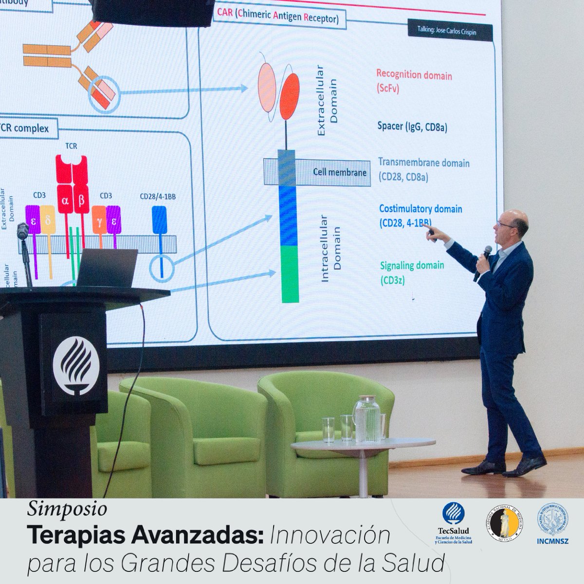 emcs_tecdemty's tweet photo. El Simposio Terapias Avanzadas integra la experiencia de especialistas en terapias celulares de última generación mostrando el estado actual del avance científico en esta área de medicina. @ClinicaNavarra @unav @incmnszmx @ANacionalMed https://t.co/x8XXqKL95n