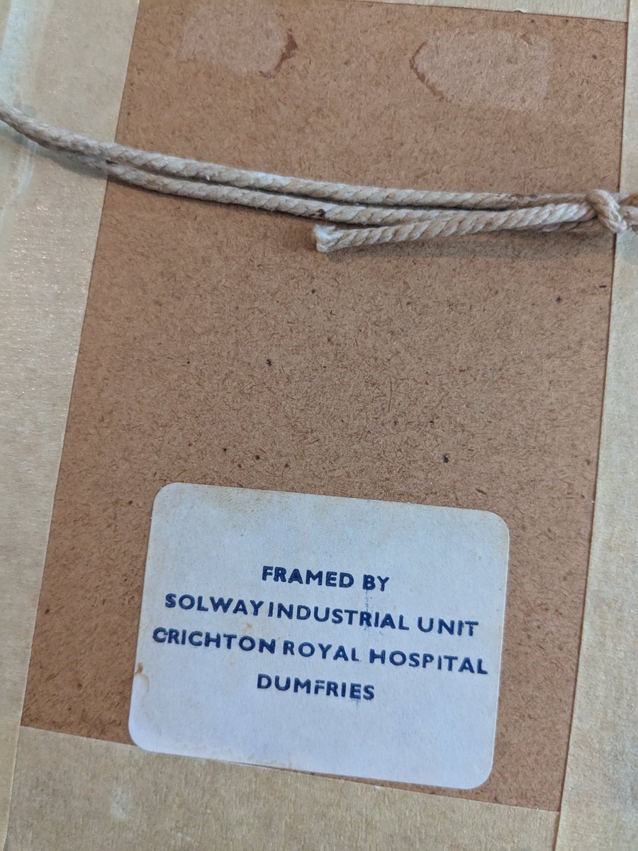 Sometimes the post brings something quite special. Today's gift was a plaque of the hospital crest, given to celebrate ten years' service at the Crichton Royal. Framed at our Solway Industrial Unit, by patient workers. Thank you to the generous donor: