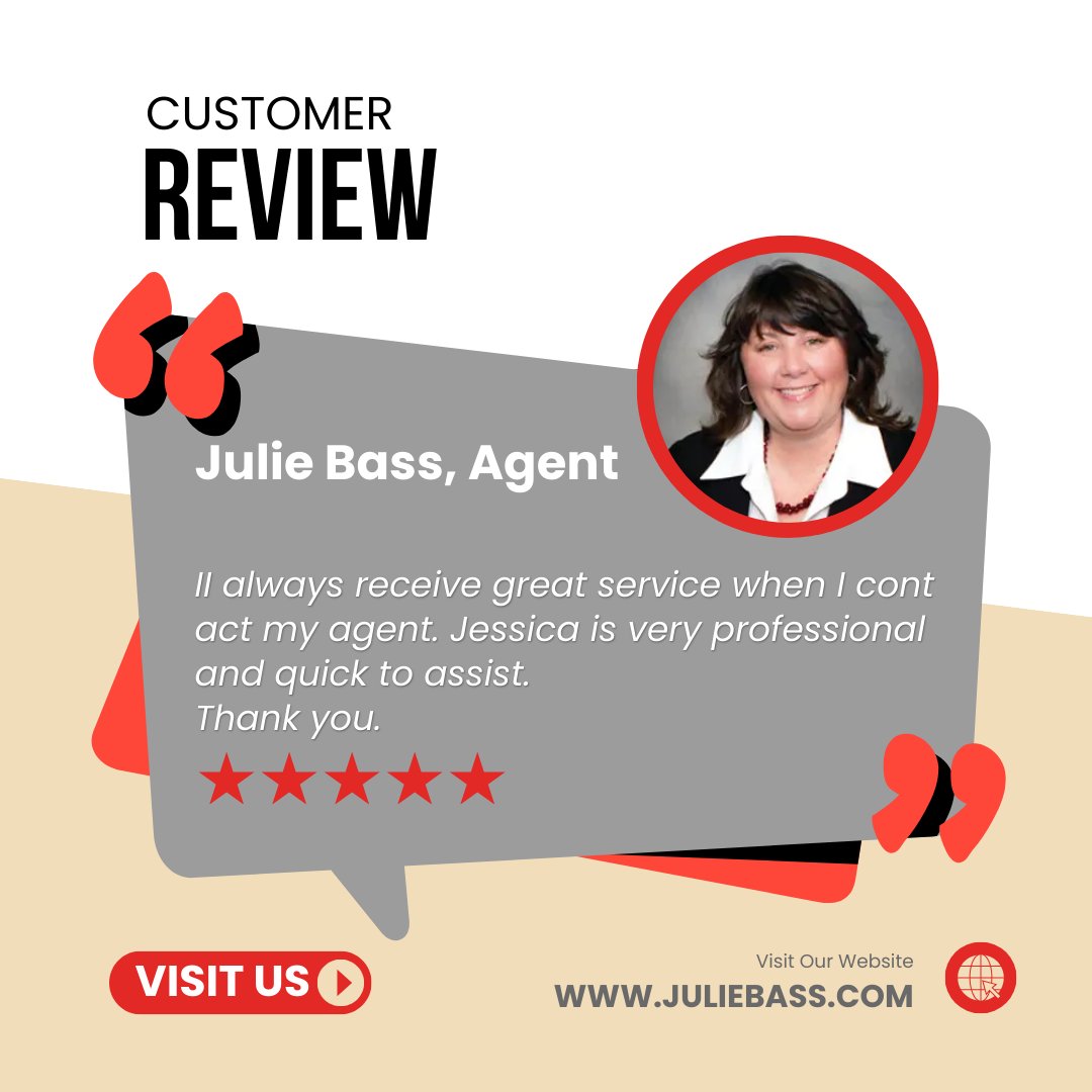 JULIEBASS's tweet image. We love hearing from our customers! Your reviews help us improve and continue offering the best service possible. Have you worked with us? Share your experience by leaving a review! #CustomesFirst #LocalAgent #InsuranceForYou