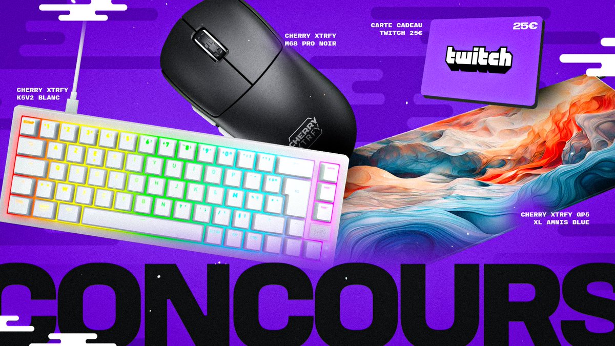 🚨 CONCOURS 🚨

🎁 Gagnez votre setup + 25€ en carte cadeau Twitch !

Pour participer :

- LIKE + RT ce post 🔁
- Follow <a href="/TopDeTwitch/">Top De Twitch 👾</a> &amp; <a href="/MaxEsportGG/">MAXESPORT</a> 👤

TAS LE 23/06  ⌛️ 

Bonne chance à tous 🙏❤️