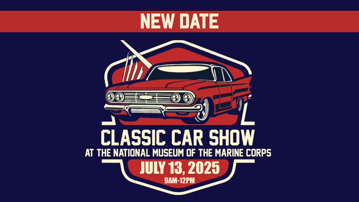 Marine Corps Heritage Foundation (@marinecorpsfdn) on Twitter photo ๐ New date! Our Spring Classic Car Show is now the Summer Classic Car Show ๐
๐
Sun, July 13 | ๐ 9 AMโ12 PM
๐ <a href="/USMCMuseum/">U.S. Marine Corps Museum ๐บ๐ธ</a>
โ
Already registered? Youโre still in!
๐ Want to join? Register by July 10 at midnight
๐ Register now: secure.marineheritage.org/a/2025-summer-โฆ ๐ New date! Our Spring Classic Car Show is now the Summer Classic Car Show ๐
๐
Sun, July 13 | ๐ 9 AMโ12 PM
๐ <a href="/USMCMuseum/">U.S. Marine Corps Museum ๐บ๐ธ</a>
โ
Already registered? Youโre still in!
๐ Want to join? Register by July 10 at midnight
๐ Register now: secure.marineheritage.org/a/2025-summer-โฆ