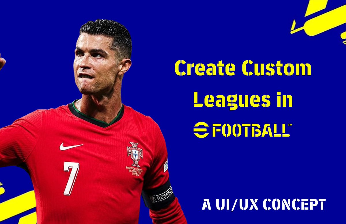 idezgnalot's tweet photo. Designed a Custom Leagues concept for eFootball.

✅ Create &amp; join private or public leagues
✅ Track fixtures, results, and standings
✅ Built for rivalries, fun, and long-term competition

Full Concept here: https://t.co/fSYfAJG3f1 https://t.co/laWVdUowEX