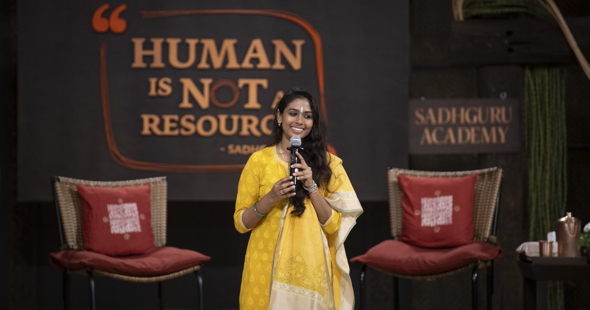 SadhguruAcademy's tweet image. It is about developing exuberant human beings who are capable in many different ways, says @radhejaggi  (Coordinator), about @IshaSamskriti , an initiative dedicated to nurturing human potential, and allowing it to truly flower and flourish through the rich tapestry of…