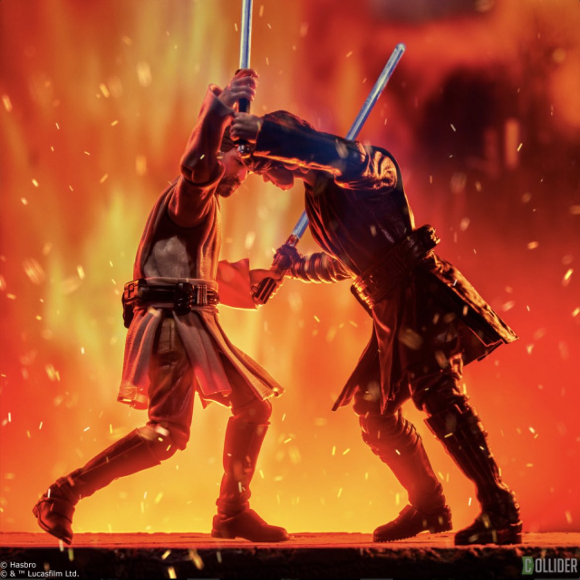sw_holocron's tweet image. Hasbro has announced a San Diego Comic Con exclusive 20th anniversary REVENGE OF THE SITH Black Series with Anakin and Obi-Wan