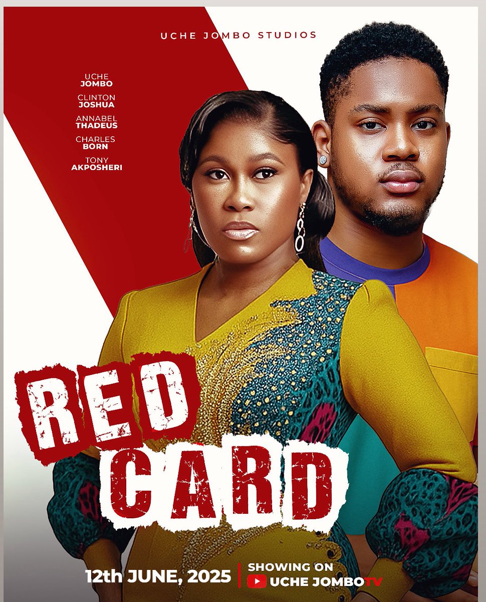 uchejombo's tweet image. RED CARD is now showing on UCHEJOMBOTV
youtu.be/rKveqraLCHA