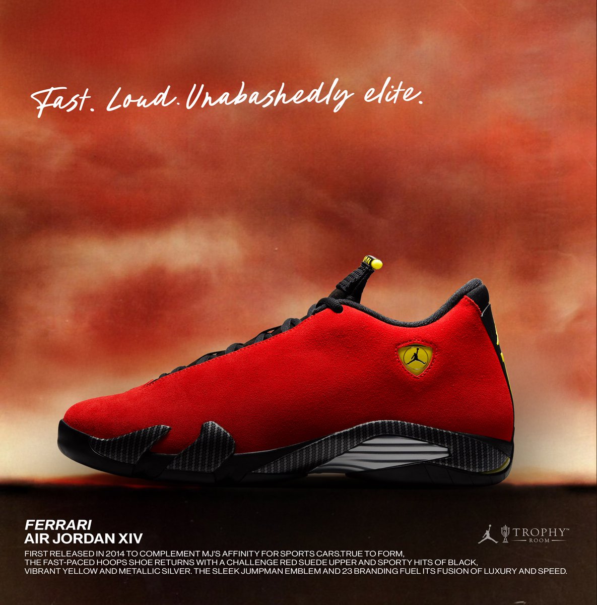 ‘Ferrari’

The <a href="/Jumpman23/">Jordan</a> 14 Retro

Men’s &amp; GS Sizing 

In-store only Saturday 6/14 at 12PM EST🏆 

#TROPHYROOM🏆‼️