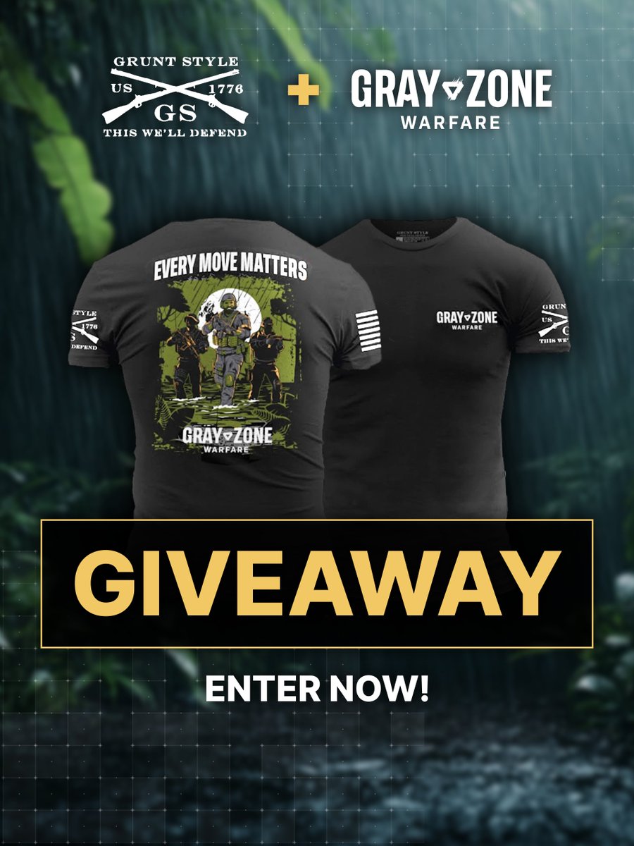 Grunt Style (@gruntstyle) on Twitter photo Grunt Style x <a href="/GrayZoneWarfare/">Gray Zone Warfare</a>
Partnership Forged + Giveaway 🔴 We’re celebrating our partnership with GZW with a limited-time Gray Zone Warfare T-shirt & giveaway—plus a Steam key so you can rock your shirt while playing the game! Enter by June 19. This We'll Defend. Enter Grunt Style x <a href="/GrayZoneWarfare/">Gray Zone Warfare</a>
Partnership Forged + Giveaway 🔴 We’re celebrating our partnership with GZW with a limited-time Gray Zone Warfare T-shirt & giveaway—plus a Steam key so you can rock your shirt while playing the game! Enter by June 19. This We'll Defend. Enter