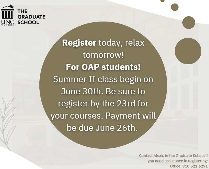 UNCP_GradSchool's tweet photo. https://t.co/nApcoqvRtT