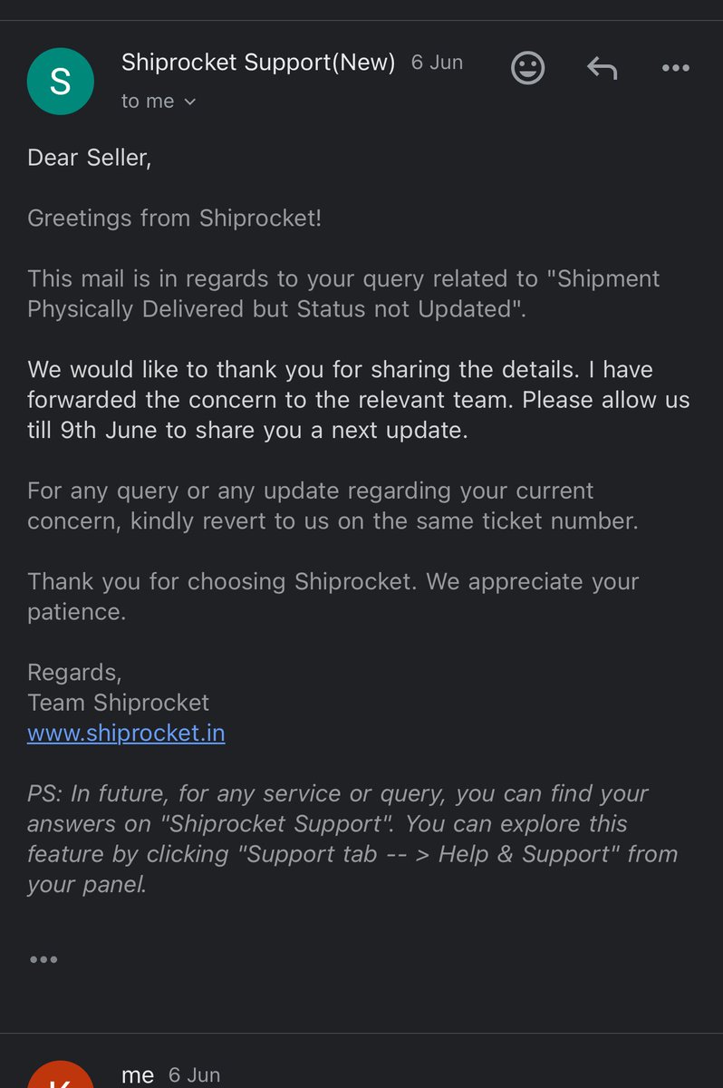 Has 9th June not come yet for <a href="/ShiprocketCare/">Shiprocket Care</a> <a href="/ShiprocketIndia/">Shiprocket</a>