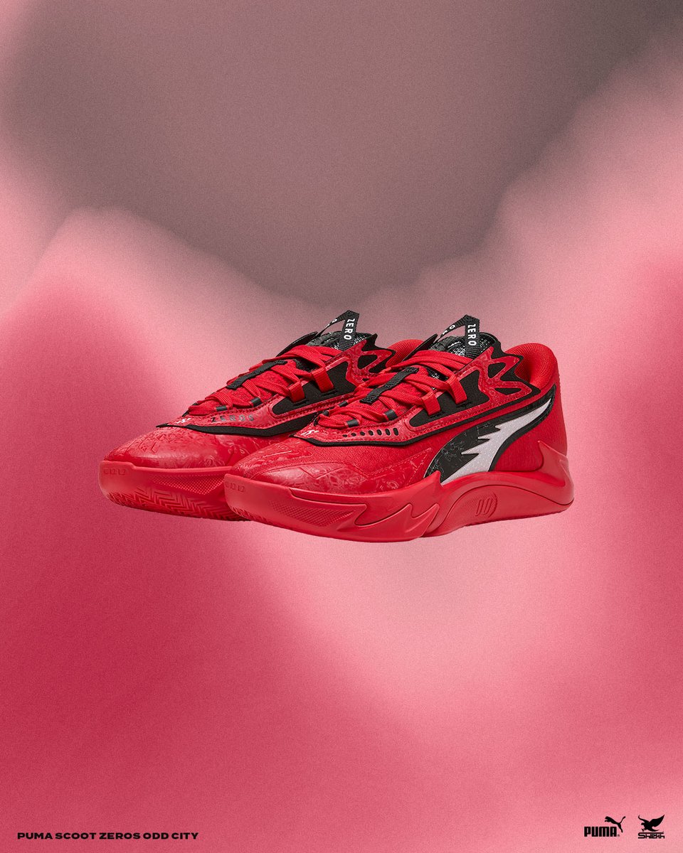 Shiekh's tweet image. New drop from PUMA  Hoops has landed—Scoot Zeros II O.D.D City in a hyper-red, zero-doubt colorway🔥

Available NOW!
🛒 Link in bio⁣

#PumaBasketball #ScootZeros #ShiekhCertified #OddCityEnergies #SneakerDrop