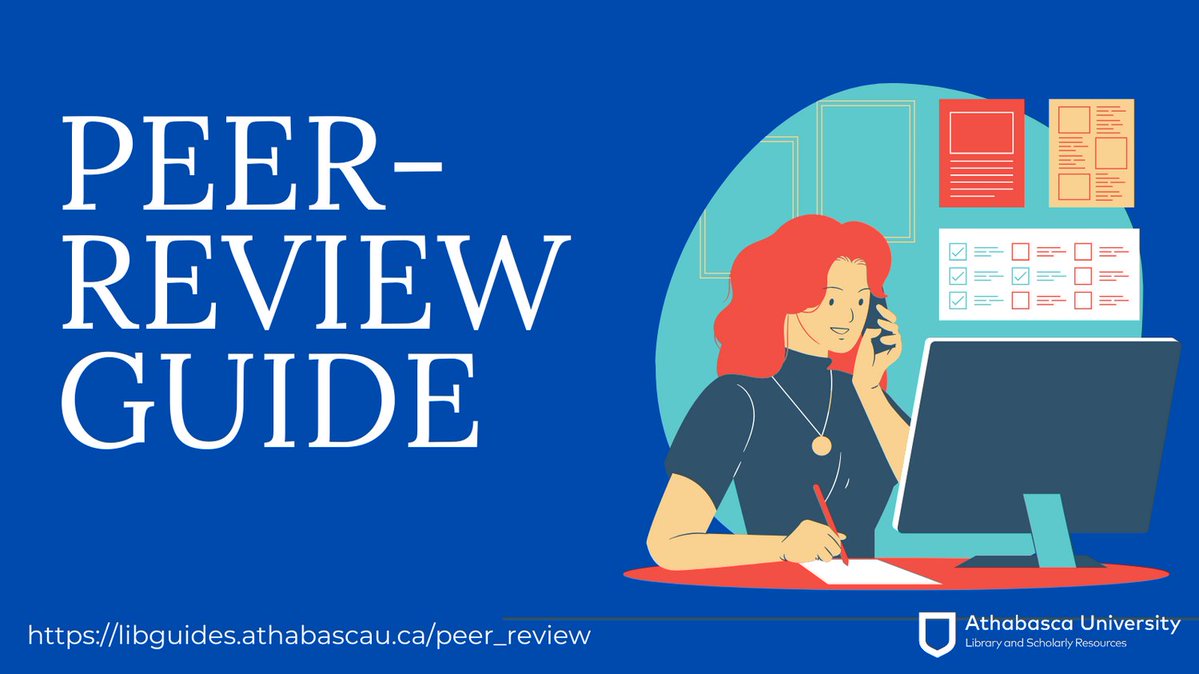 Has your instructor asked you to use peer-reviewed sources? Or do you just want to know how to tell which sources are the most reliable? Visit out Peer-Review Research Guide for more information! libguides.athabascau.ca/peer_review #Atahbascau