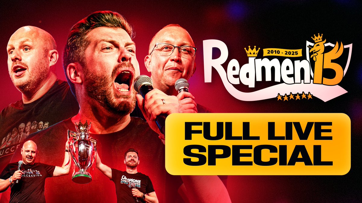 Paul (Maych) Machin (@thepaulmachin) on Twitter photo IT'S HERE! 🥳
Our brand new live event, recorded in front of over 1500 people at <a href="/theredweekender/">The Red Weekender</a> is now available to watch IN FULL on <a href="/TheRedmenTV/">The Redmen TV</a> youtube channel!
Songs, laughs, taking the p*ss out the Reds rivals and generally celebrating the Champions! Enjoy! IT'S HERE! 🥳
Our brand new live event, recorded in front of over 1500 people at <a href="/theredweekender/">The Red Weekender</a> is now available to watch IN FULL on <a href="/TheRedmenTV/">The Redmen TV</a> youtube channel!
Songs, laughs, taking the p*ss out the Reds rivals and generally celebrating the Champions! Enjoy!