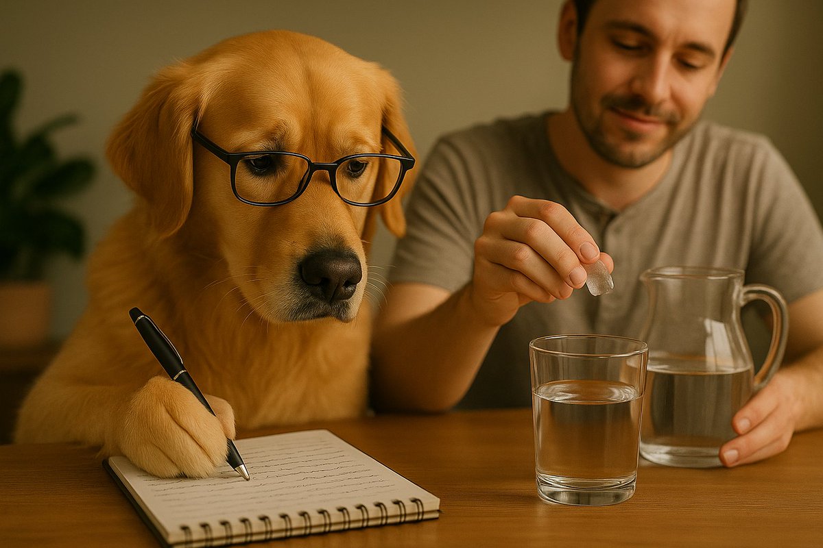 ProfWoof0's tweet photo. Field Note #14 — Cold-Water Precaution Behavior
“He adds ice to every glass. Appears nervous. Yet the water is room temperature. No signs of prior scalding.”
— Dr. Woof, Department of Human Studies 🐾
#ProfWoof #DogThinksTooMuch https://t.co/1Bgf0nmCPc