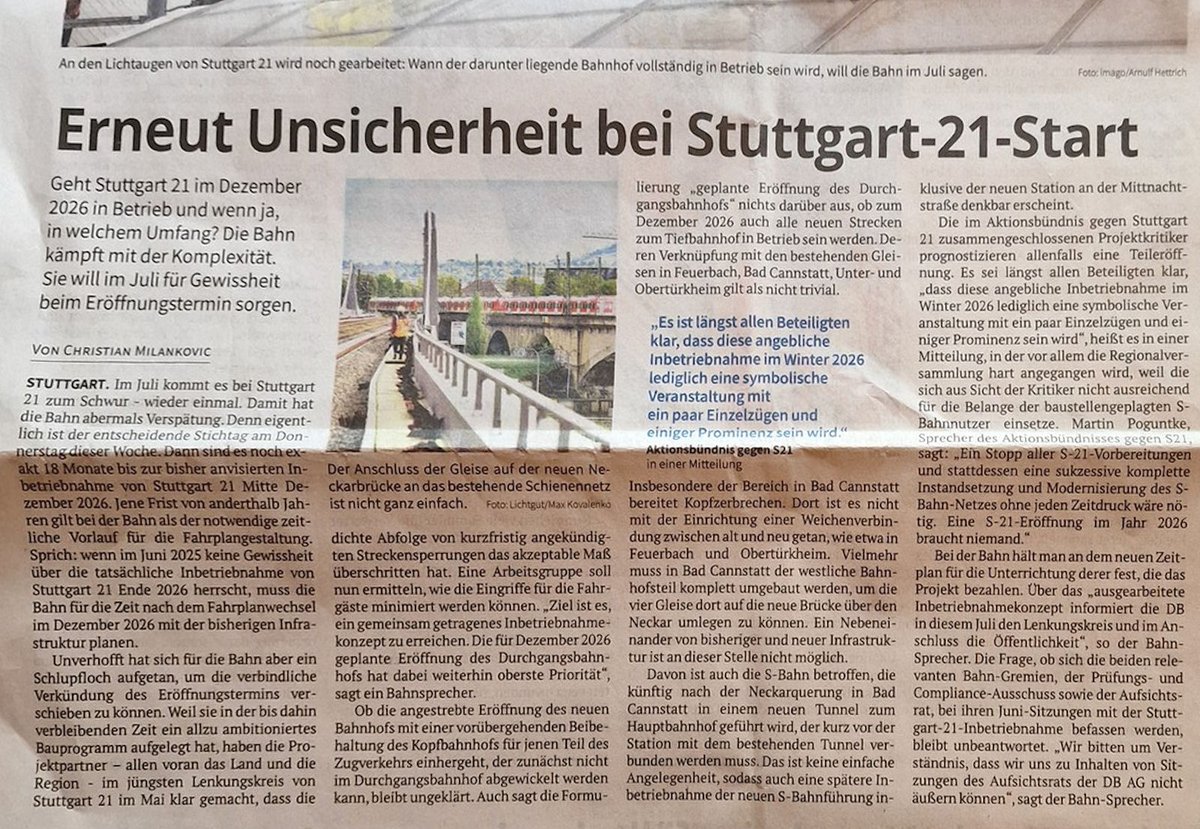 stuggiwatcher's tweet image. Nichts Neues bei Stuttgart 21
#Stuttgart