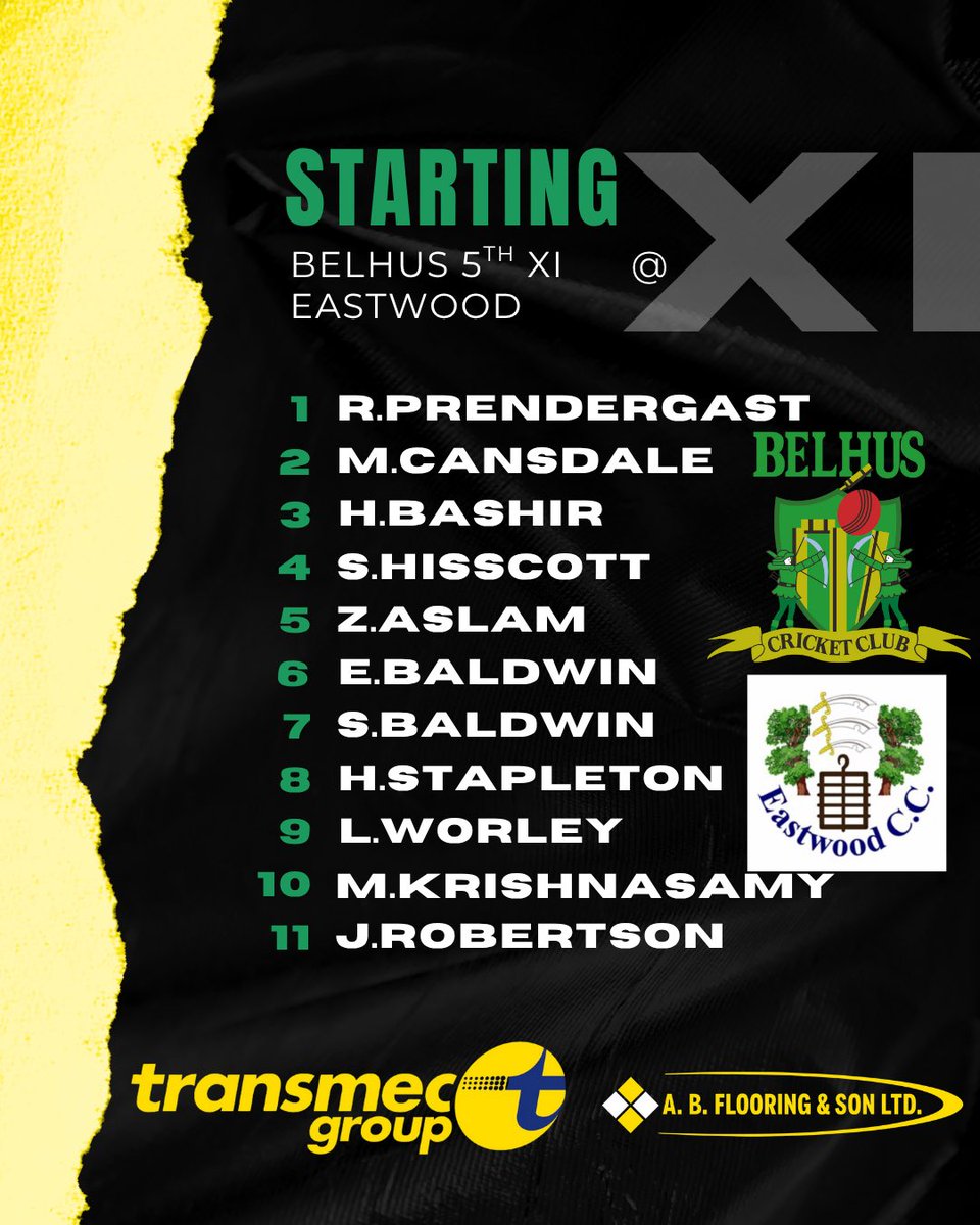 Teams for this Saturday. Good luck to all those playing 👊🏏🏏