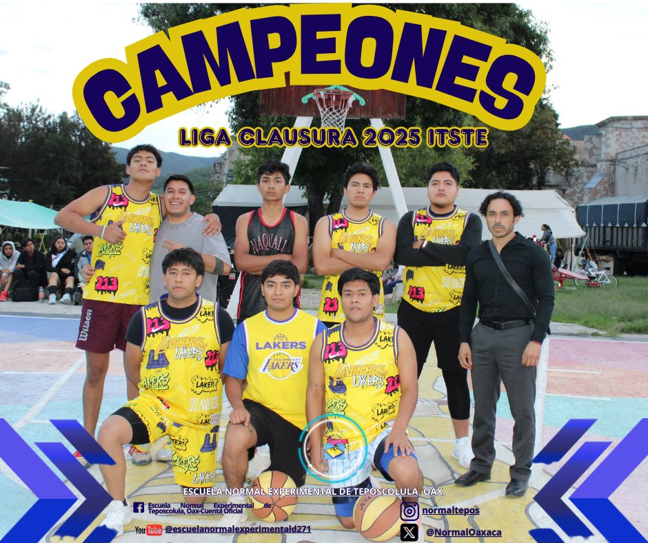 NormalOaxaca's tweet photo. Felicitaciones a nuestro equipo de basquetbol por ganar el campeonato la Liga Clausura 2025 ITSTE.
ENETO VS LIGRES https://t.co/vm85xXN7E6