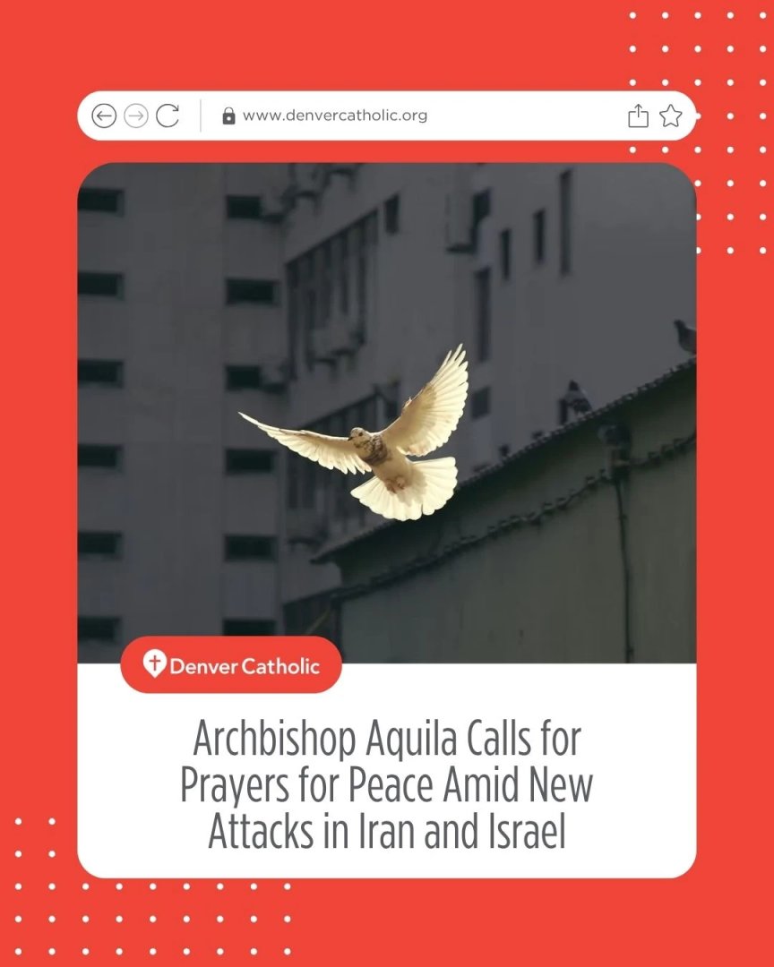As violence escalates in the Middle East, Archbishop Aquila is calling the faithful to fervently pray for peace. “Lord, grant us the grace to be peacemakers.” 🕊️

Read more about the conflict and the Church's urgent response: denvercatholic.org/archbishop-aqu….