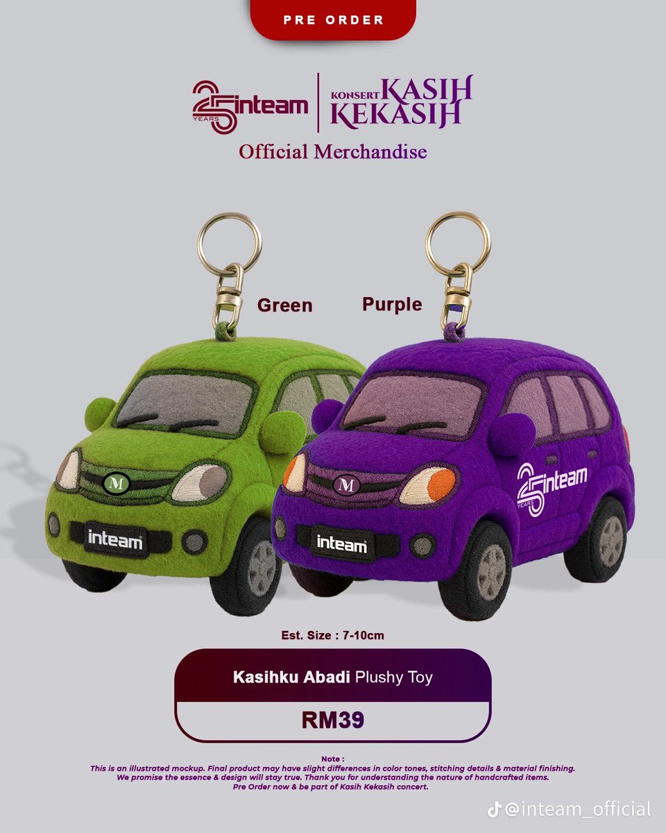 cartapop's tweet photo. InTeam unveils the official merchandise for their upcoming Kasih Kekasih concert, including the highly requested kopiah-shaped light stick and Avanza-like plush toy. https://t.co/TOcp2WMYyQ