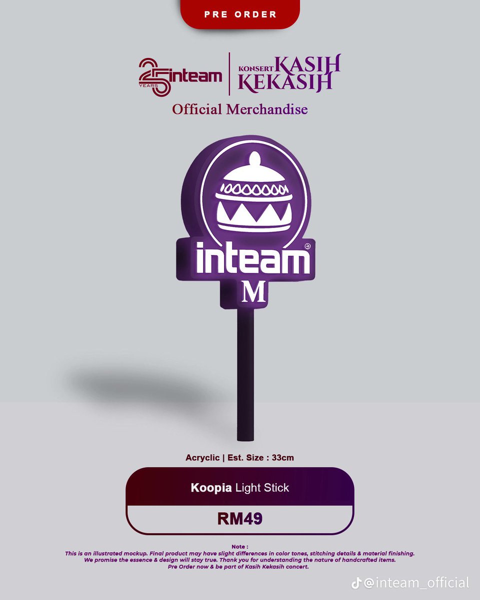 cartapop's tweet photo. InTeam unveils the official merchandise for their upcoming Kasih Kekasih concert, including the highly requested kopiah-shaped light stick and Avanza-like plush toy. https://t.co/TOcp2WMYyQ