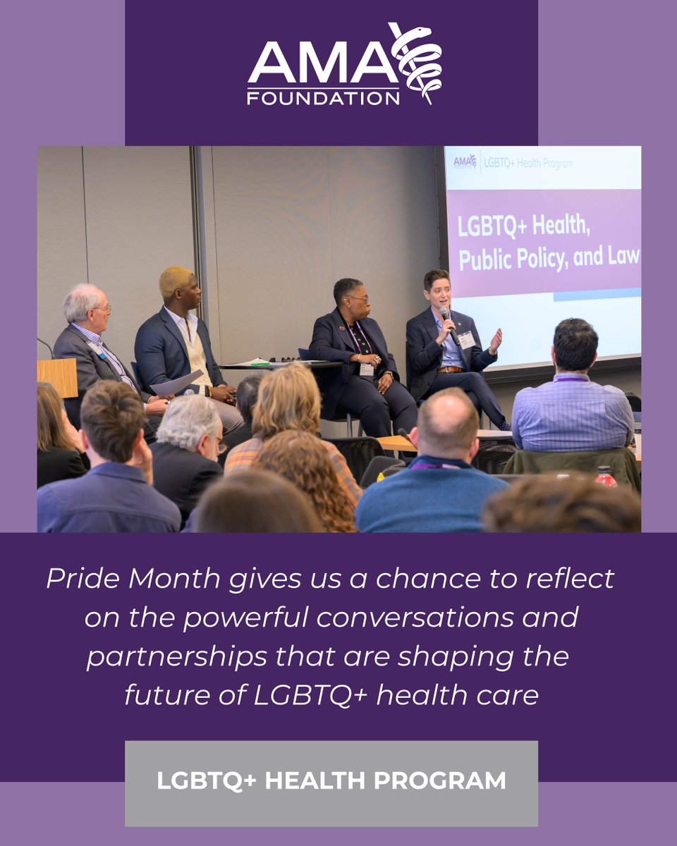 LGBTQ+ Health Program Spotlight: 

In April, the AMA Foundation hosted our annual LGBTQ+ Health Program Consortium Convening in Chicago. This event brought together fellows, educators, and advocates from across the country to collaborate on the future of LGBTQ+ health care.