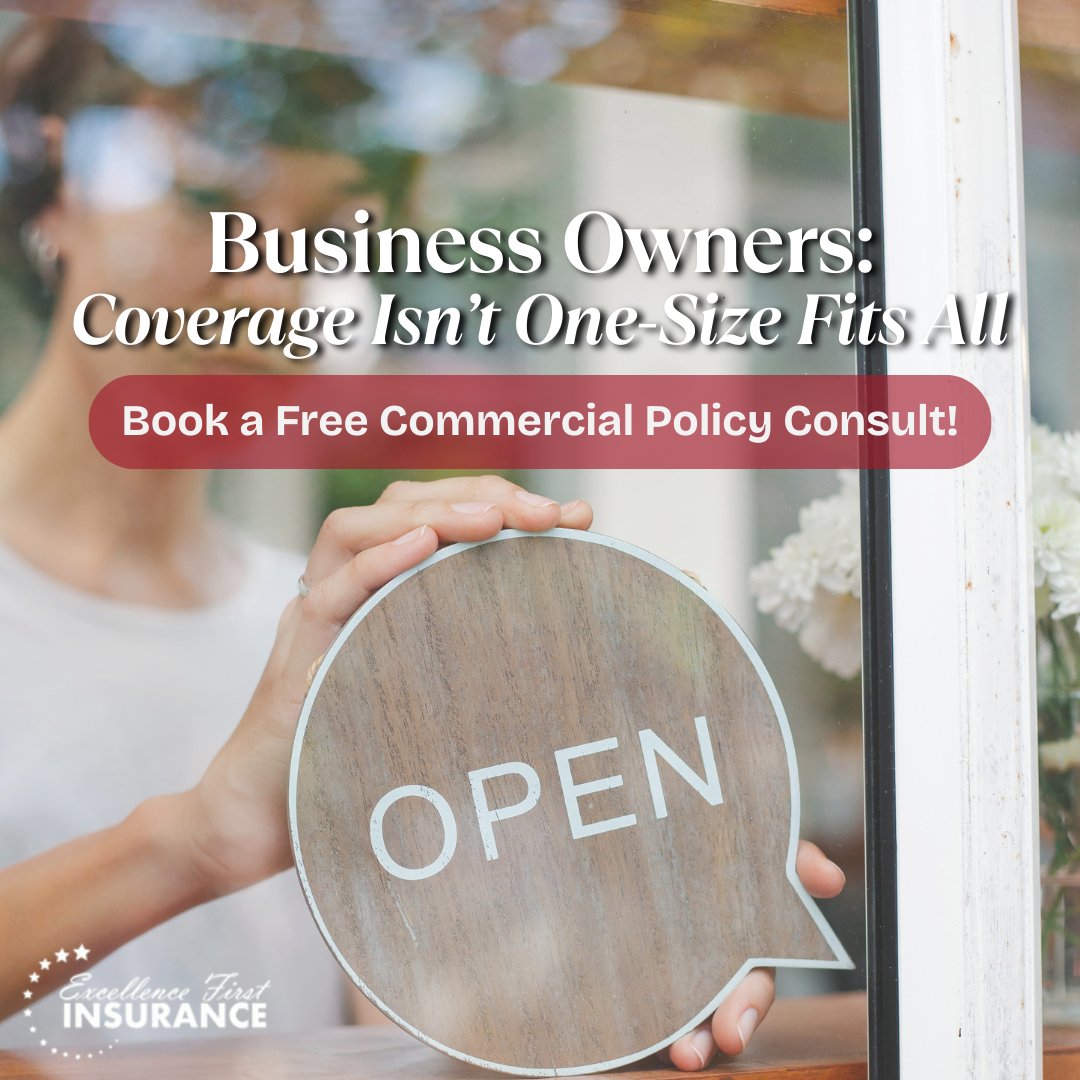 EFInsurance's tweet image. 💼 From mom-and-pop shops to contractors and offices—your business deserves custom coverage. Let’s protect what you’ve built.

Call us today: 813-867-2132
Get quoted: excellencefirstins.com

#BusinessInsurance #ExcellenceFirstInsurance #GetCovered #FloridaInsurance