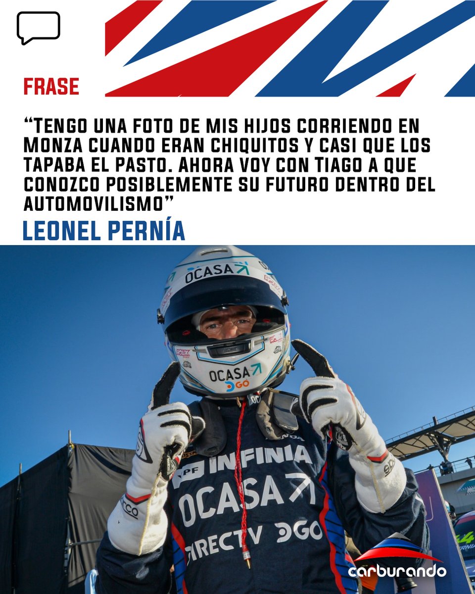 💬 <a href="/leonelpernia/">Leonel Pernia</a> pasó por #CarburandoRadio luego del gran anuncio del día de hoy, donde desde el <a href="/tcrsouthamerica/">TCR South America</a> comunicaron que el argentino se sumará a la delegación argentina en el #TCRWorldTour.

#TCRSeries #TCRWorldTour #Pernia