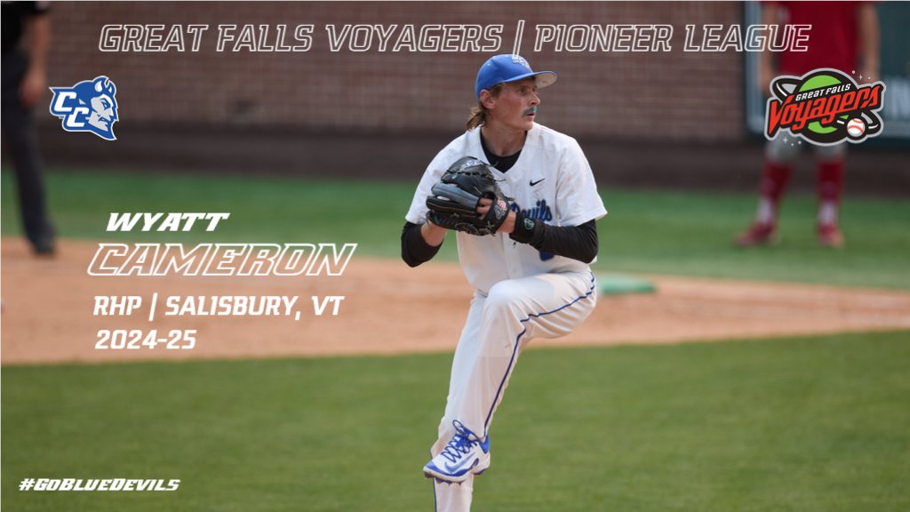 CCSU Blue Devils (@ccsubluedevils) on Twitter photo ⚾️ Former <a href="/ccsubaseball/">CCSU Baseball</a> standout Wyatt Cameron joined the Great Falls Voyagers of the Pioneer League
⚾️ Cameron and former Blue Devil, Jeff Nicol, recently faced fellow CCSU alum Elliot Good of the Ogden Raptors
📰 🔗 tinyurl.com/56zwa4wp
#GoBlueDevils | #NECBaseball ⚾️ Former <a href="/ccsubaseball/">CCSU Baseball</a> standout Wyatt Cameron joined the Great Falls Voyagers of the Pioneer League
⚾️ Cameron and former Blue Devil, Jeff Nicol, recently faced fellow CCSU alum Elliot Good of the Ogden Raptors
📰 🔗 tinyurl.com/56zwa4wp
#GoBlueDevils | #NECBaseball