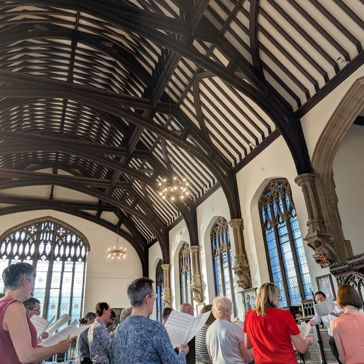 Wot? A new Harry Potter film set? No, just a rehearsal for our concert next Saturday 21st in Tyndale Baptist. Tickets on sale from bristolbach.org.uk/concert21jun20… We have a stunning young soloist singing  pieces by Ešenvalds "Only in Sleep" &amp; Sandström with us.