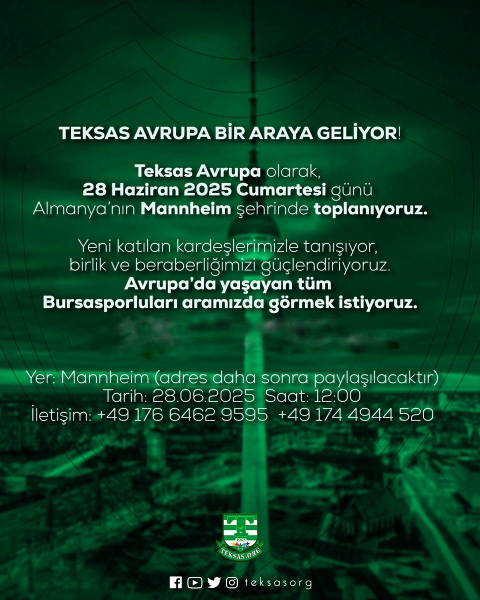 📢TEKSAS AVRUPA BİR ARAYA GELİYOR!
