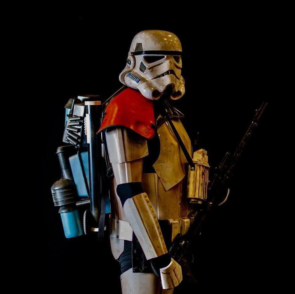 Not all heroes wear black armor…
Some wear sand, sweat, &amp; one hell of a pauldron

TD2372 from the dunes of the Southern California Garrison 
Give it up for our #MEPD brothers &amp; sisters keeping Mos Eisley... somewhat under control

 forum.mepd.net

#SpecOpsShoutOut