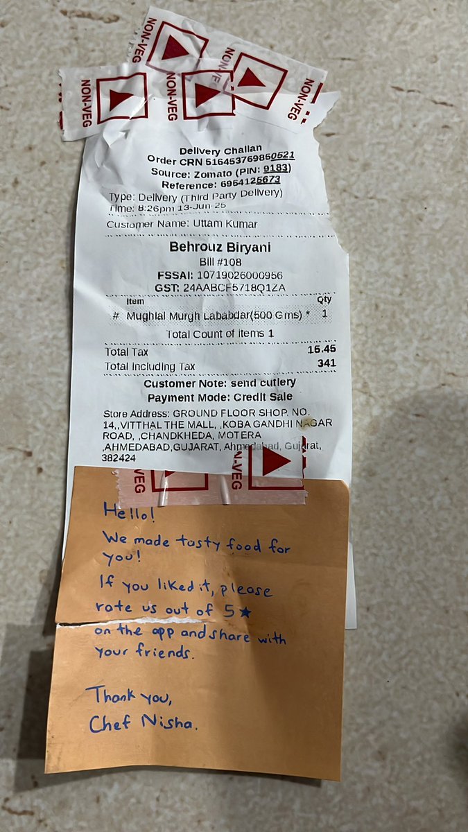 uttamkum's tweet photo. Dear @zomatocare @zomato @BehrouzBiryani and Chef Nisha, Thank you for serving spoiled chicken gravy we ordered. No attempt to contact you was successful. https://t.co/bCXCUD8Gdb