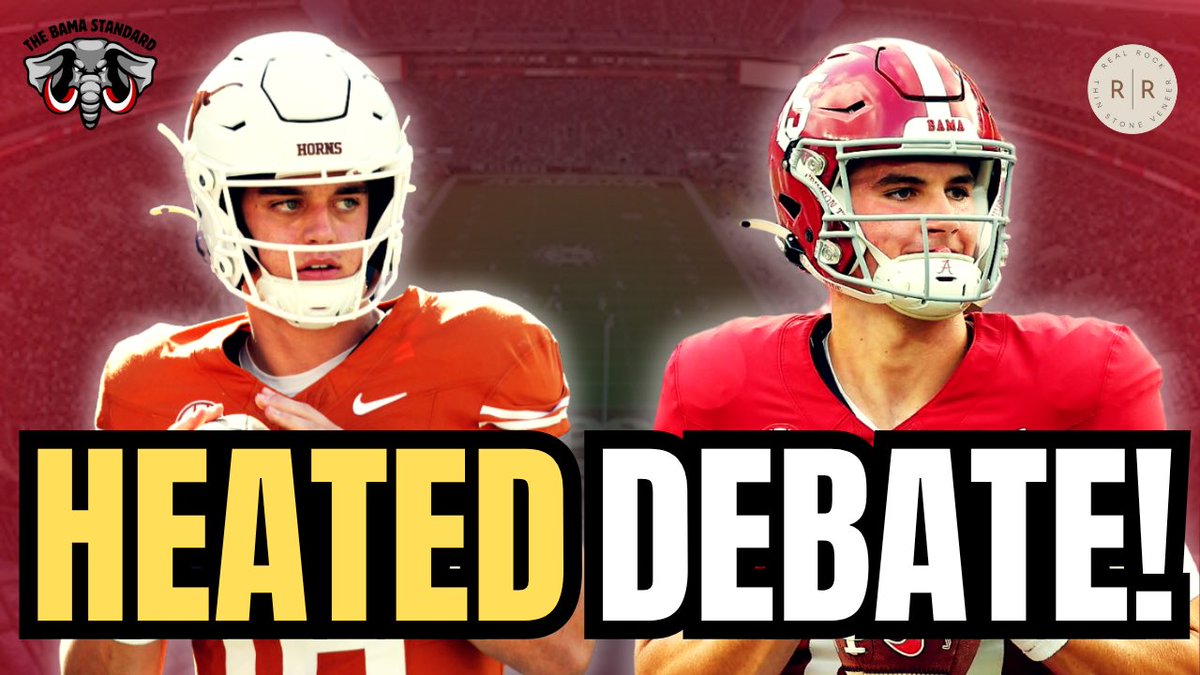 Texas QB Arch Manning is getting a lot of hype! Alabama’s Ty Simpson is getting none!🔥

This sparked a HEATED debate between our panelists in this short video!💥

📺: youtu.be/GECfRYJdGiE?si…

#CollegeFootball #RollTide #HookEm #TexasFootball
