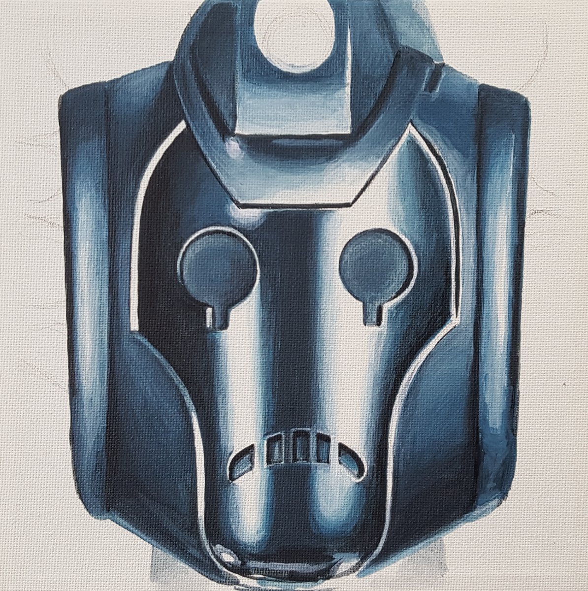 MarcDLewisArt's tweet photo. FOR THE END OF TIME ITSELF!! 🤖
#WorkInProgress #DoctorWho #CyberMaster #DrWhoArt #Canvas #Painting #TraditionalArt https://t.co/qWXo6Umz2e
