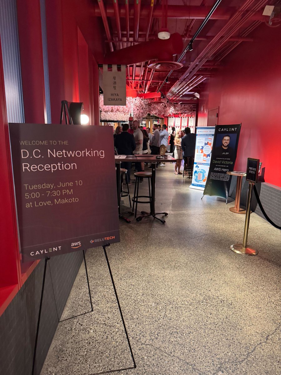 Caylent (@caylentinc) on Twitter photo What a night in D.C.! ✨🍸
After a day full of innovation and connection at the AWS Summit, we wrapped things up in style with an unforgettable networking reception alongside <a href="/awscloud/">Amazon Web Services</a> and <a href="/ReluTech/">ReluTech</a>. Guests joined us for an evening of handcrafted cocktails, elevated bites, and What a night in D.C.! ✨🍸
After a day full of innovation and connection at the AWS Summit, we wrapped things up in style with an unforgettable networking reception alongside <a href="/awscloud/">Amazon Web Services</a> and <a href="/ReluTech/">ReluTech</a>. Guests joined us for an evening of handcrafted cocktails, elevated bites, and