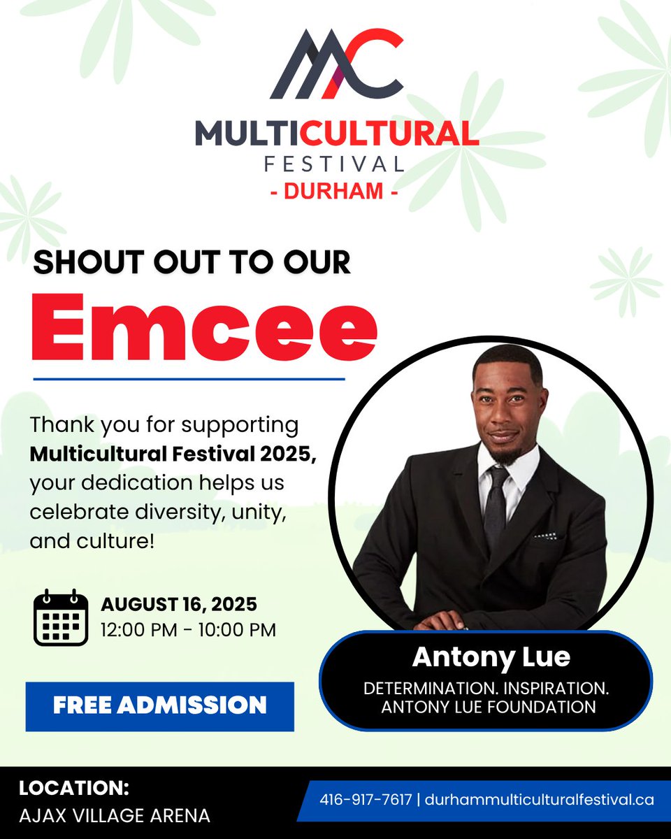 A Huge Shoutout to Our Emcee "Antony Lue " for Multicultural Festival 2025!

#MulticulturalFestival2025 #EmceeShoutout #CelebratingDiversity #EventHost #communityspirity