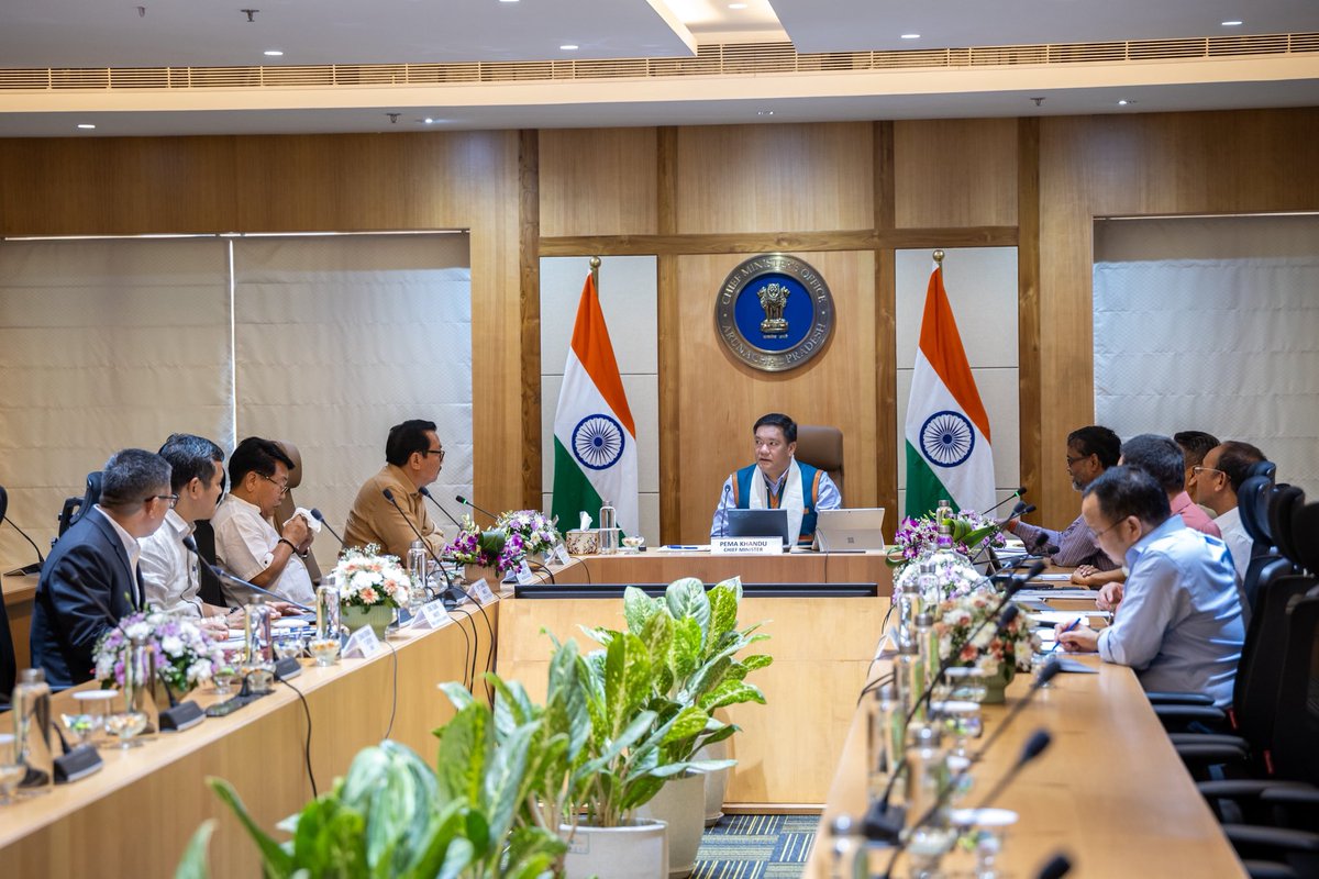 Chaired a Cabinet meeting today where we took key decisions to give a major push to Arunachal Pradesh’s hydropower sector under the Decade of Hydro Power (2025–2035).

With ₹2 lakh+ crore worth of 19 GW projects in progress, we are committed to harnessing our 58,000 MW